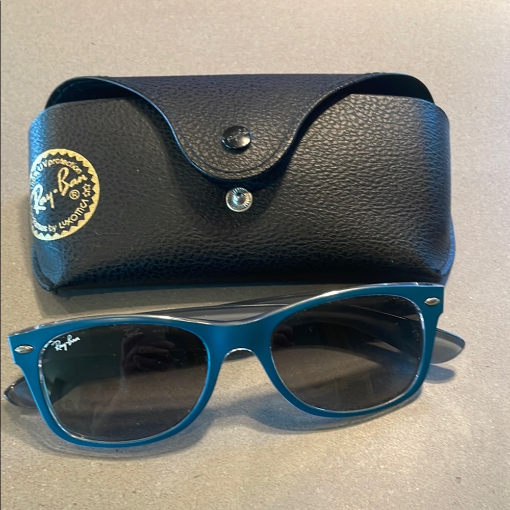 Ray-Ban Blue Frame Black Lenses Sunglasses